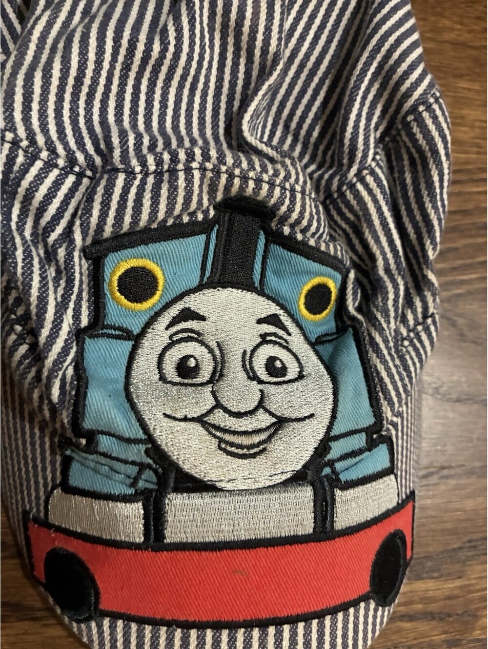 VTG Thomas the Tank Engine Kids Train Conductor Engineer Hat Cap Hickory Stripe